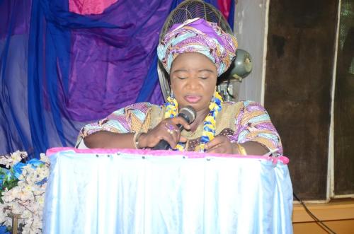 The Registrar of the Board giving her welcome address during the 2022 Induction Ceremony at Ilese-Ijebu, ogun State-min