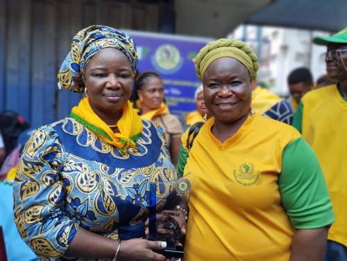 The Registrar of the Board with Mrs. Keshinro at the outreach programme of Brazillian Descendant Association, Lagos Island, 2024