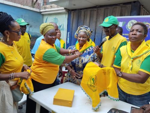 The Registrar of the Board with stakeholders of the Brazzilian Descendant Association during an outreach program at Lagos Island, 2024